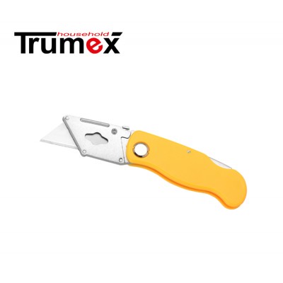 Stainless Steel Folding Utility Knife With 5 Extra Blades In Case